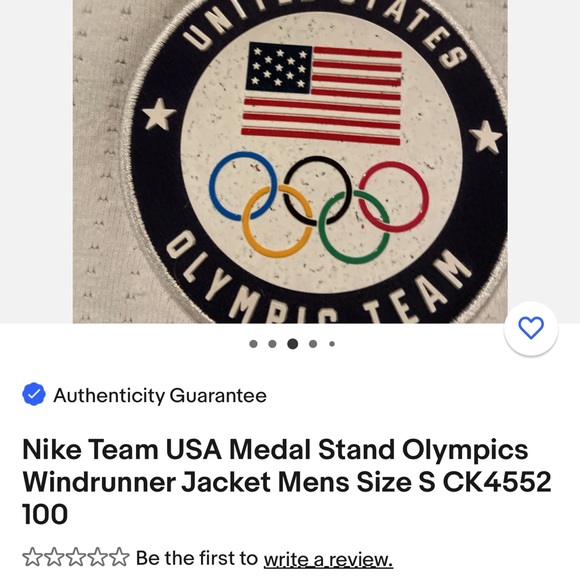 Net 2020 Nike Olympic Zip up - Picture 3 of 7